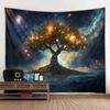 Tree of Life Tapestry Wall Hanging Room Decoration Aesthetics Yoga Mat Starry Sky Landscape Home Mural Decoration Altar Cloth