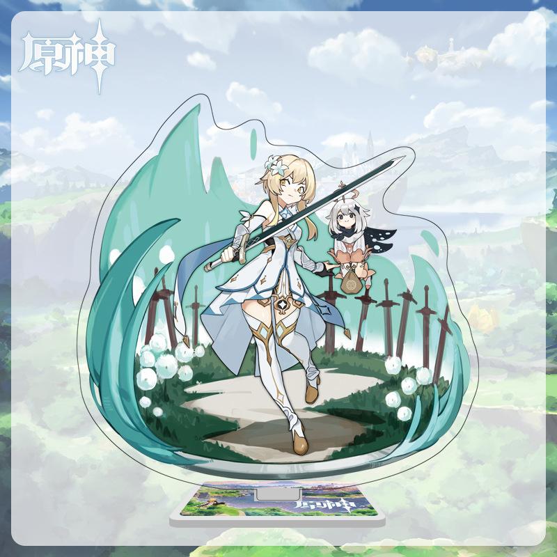 16cm Height Acrylic Large Stand-up Display Featuring Characters From Mondstadt and Liyue In Genshin