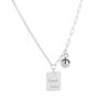 Lucky Square Necklace Women'S Niche Exquisite Fashion Splicing Bell Good Luck Pendant Necklace Premium Durable