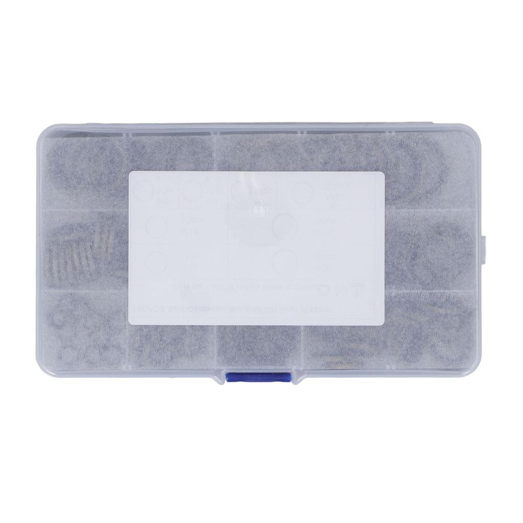 110 Pcs Oil Seal Washer M6 M8 M10 M12 M14 M16 M18 M20 Rubber Bonded Seal Oil Gasket Metal Sealing Washer