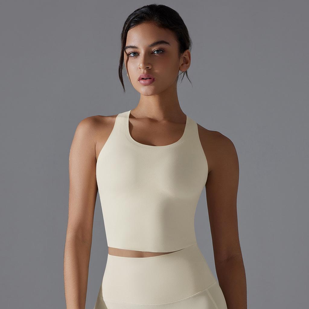New Seamless Sports Back Bra With Skin Friendly And Breathable Yoga Vest, Shockproof And Gathered Back Yoga Bra