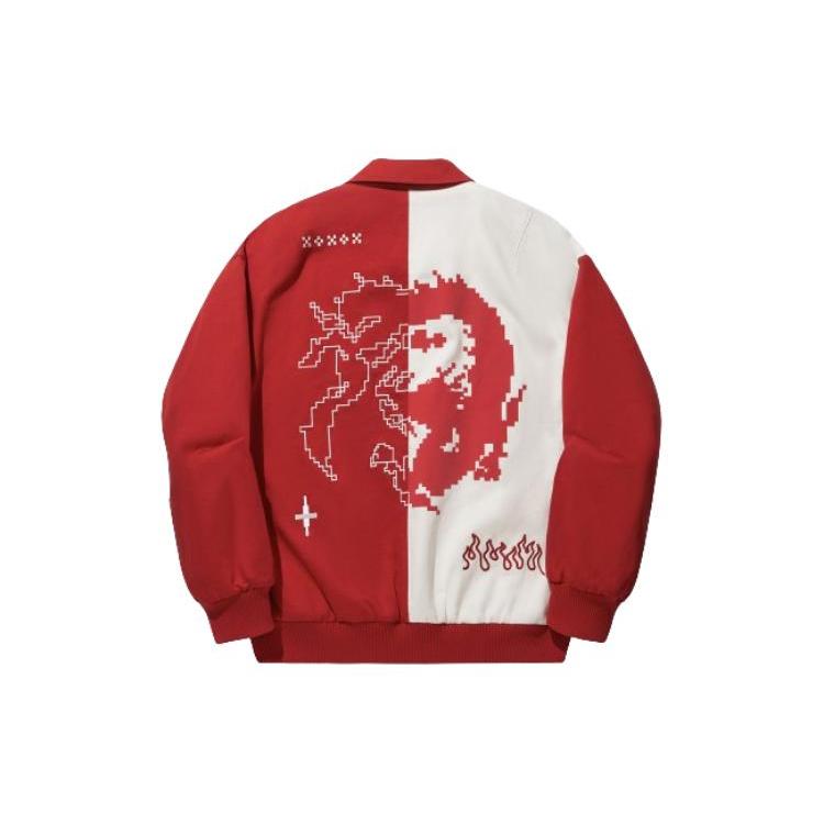 Li Ning Jackets & Coats Men's Samba Red Ecru AJMU043-4