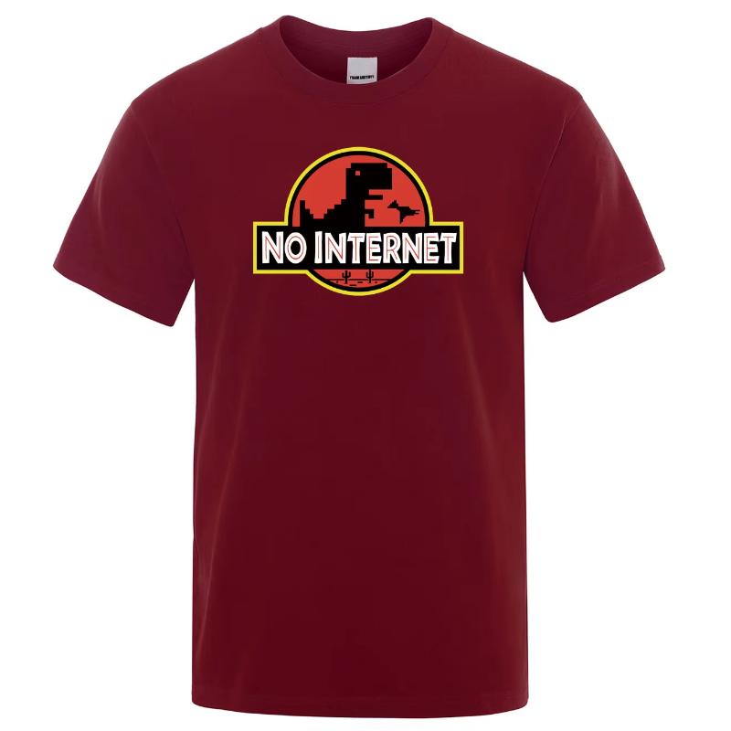 Cartoon Dinosaur Printed Tshirt Without Internet Unisexs Dinosaur Tshirt Trendy Fan Enthusiast Printed Top Street Style Shirt