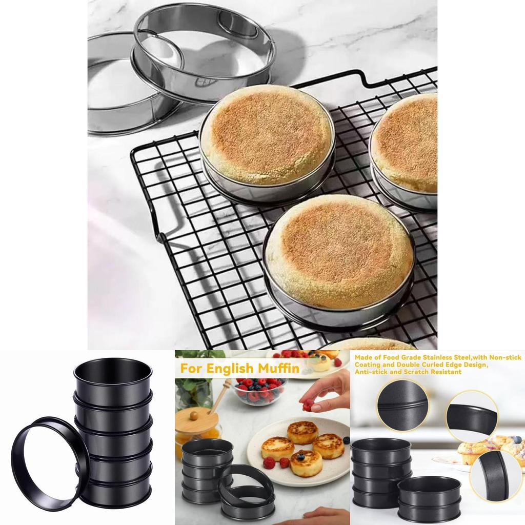 Stainless Steel Round Baking Molds For Pastries And Cookies With Double Rolled Edges For Home Baking