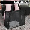 Netz-Tragetasche Damen Große Kapazität Transparente Umhängetasche Leicht Faltbar Einkaufs-Strandtasche