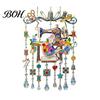 Gift for Tailors And Patchwork Lovers Vintage Sewing Machine Crystal Wind Chime, Acrylic Outdoor Hanging Suncatcher, Indoor Ornament Colorful Pendants