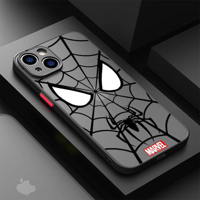 

Чехол-накладка Marvel Spiderman для iPhone 11 12 Mini 13 14 Pro 15 Pro Max 7 8 Plus XR XS MAX Матовый Жесткий Чехол for iPhone 14