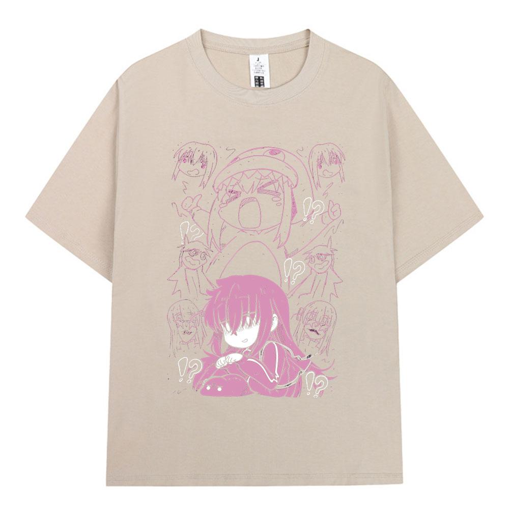Japanese Unisexga Bocchi The Rock Tshirt Anime Gotoh Hitori Graphic Tshirts Unisex Women Summer Oversized Cotton T Shirts Streetwear