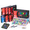 Acrylic Paint Markers Brush Tip 12/24/36/72 Colors Direct Ink Waterproof Flexible Tip Art Pens For Rock Painting Wood Fabric Egg