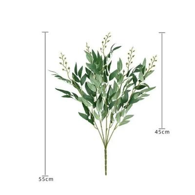 1PC Artificial Willow Bouquet Leaves for Wedding Home Garden Vase Decoration Artificial Plants