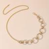 Ladies' Fashionable Circular Waist Chain, Simple Chain Waist Belt, Versatile Dress Waist Cinching Decoration, Personalized Trendy Accessories.