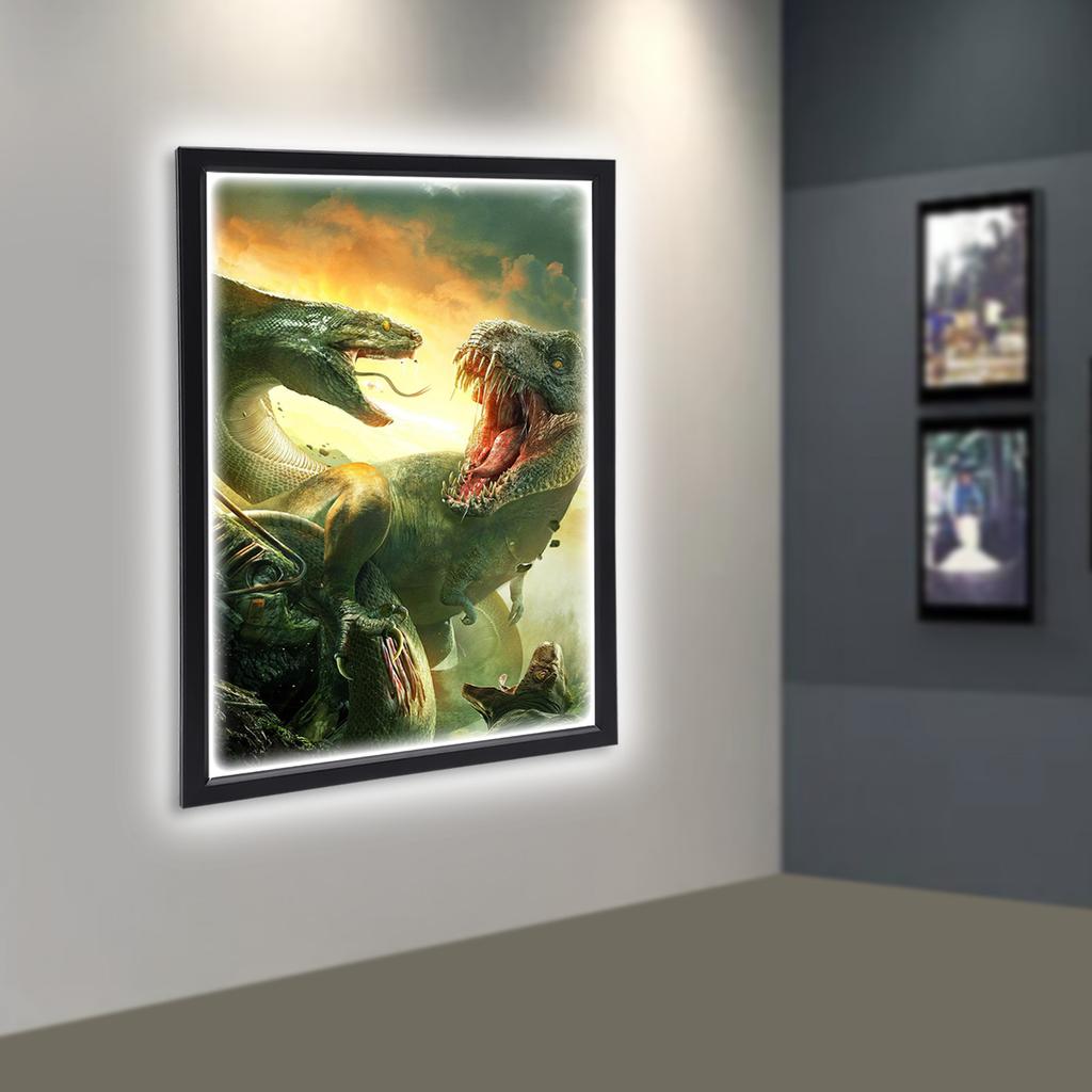 Bymaocar 18" X 24" LED Ramka na Plakaty, Ścienny Podświetlany Wyświetlacz Lightbox na Plakaty Filmowe, Zdjęcia i Znaki - Podświetlany LED Light Box