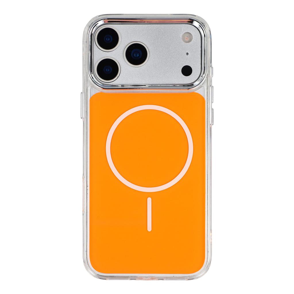 For iPhone 17 Pro Max Magnetic Case Electroplated Camera Frame TPU Acrylic Anti-drop Phone Back Cover Compatible with MagSafe