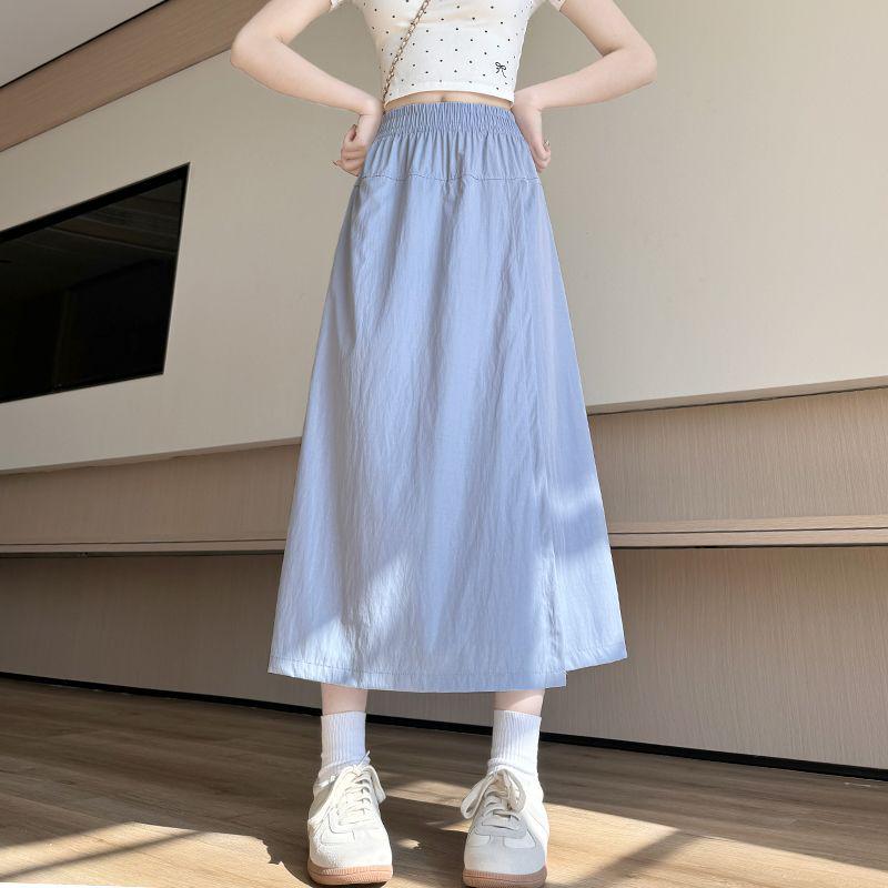 2025 Women s High-Waisted Wide-Leg Skirt Pants - Summer Lightweight, Versatile, Slimming, Textured Workwear S [40-50 kg]