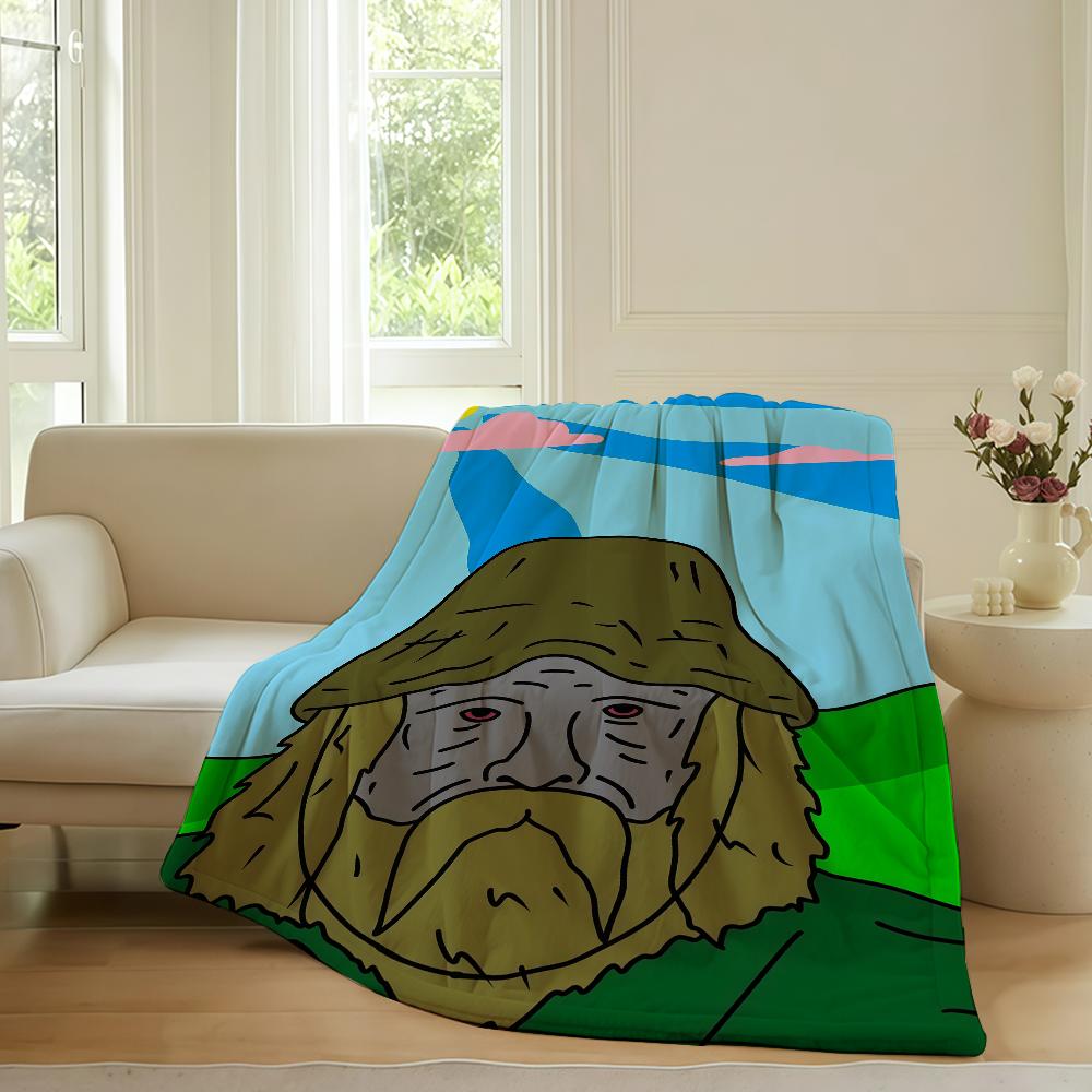 Funny S-Sassy the Sasquatch Blanket For Sofa Office Bed Plane Travel Sleep Read Relax Camping Soft And Warm