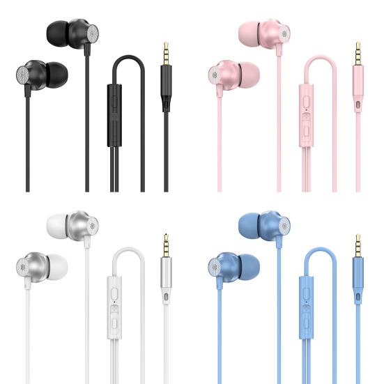 3.5mm Wired Earbuds Reduction HD-compatible Calling Intelligent Noise Stereo Safe Portable Phone Call