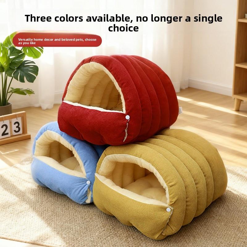 Pet Haven Enclosed Cat And Small Dog Bed With Pp Cotton For Cozy Comfort