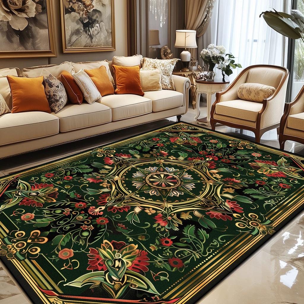 Persian Retro Rugs for Living Room Luxury Decoration Home Sofa Coffee Tables Non-slip Carpet Bedroom Bedside Fluffy Soft Mat