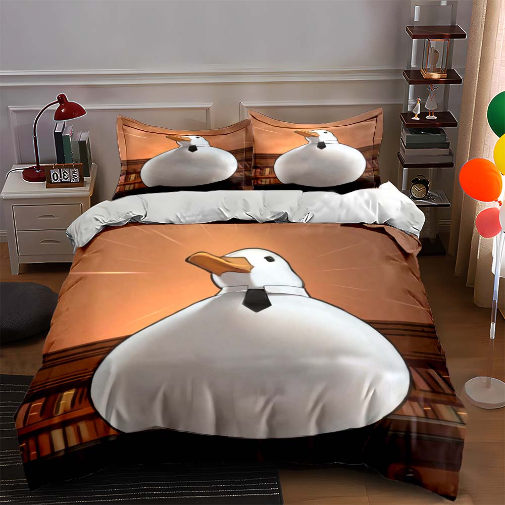 

Duck wearing tie. Bedding Duvet cover sets Duvet covers Pillowcases gifts (1 * Duvet Cover 2 * Pillowcases, without duvet insert) 135x200cm