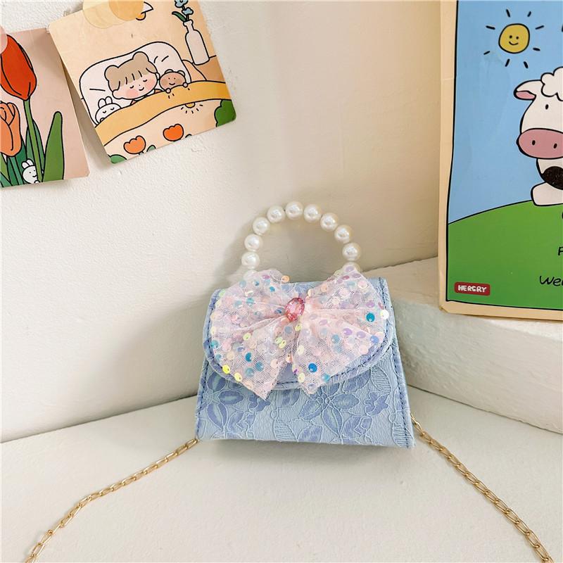 Модная детская сумочка с жемчугом и очаровательным бантом для стильных девочек и мальчиков
