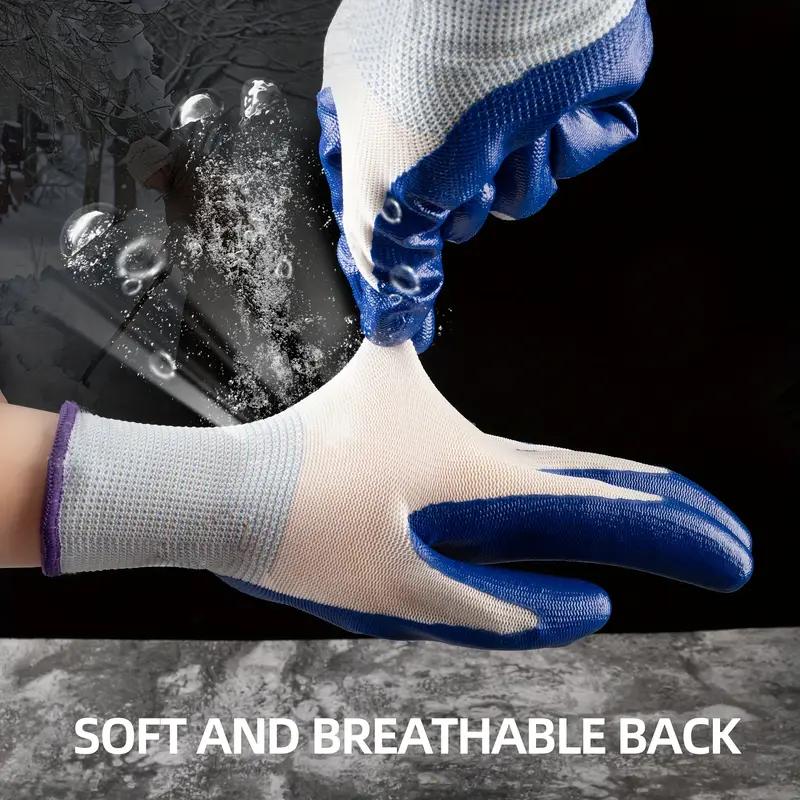 20PCS Nitrile Coated Safety Work Gloves Non-Slip Durable Light Duty Gloves Unisex Household Yard Farm Warehouse Gardening Gloves