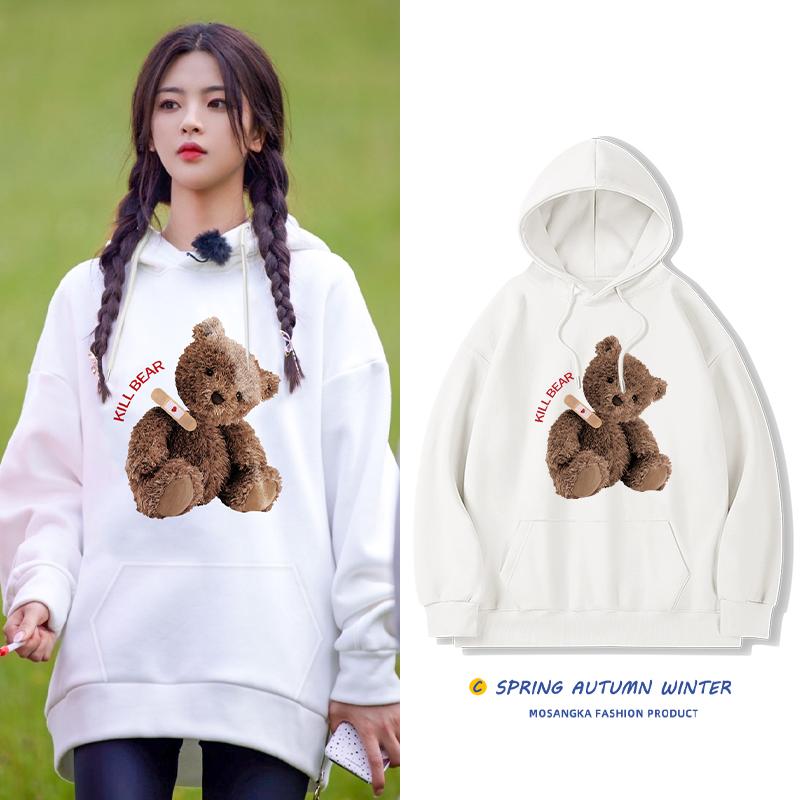 

Женский свободный топ-толстовка с капюшоном