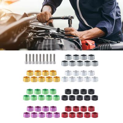 9pcs M8x1.25 Exhaust Header Manifold Cup Washers Bolts Engine Racing Exhaust Header Cup Bolts Upgrades for Honda Civic