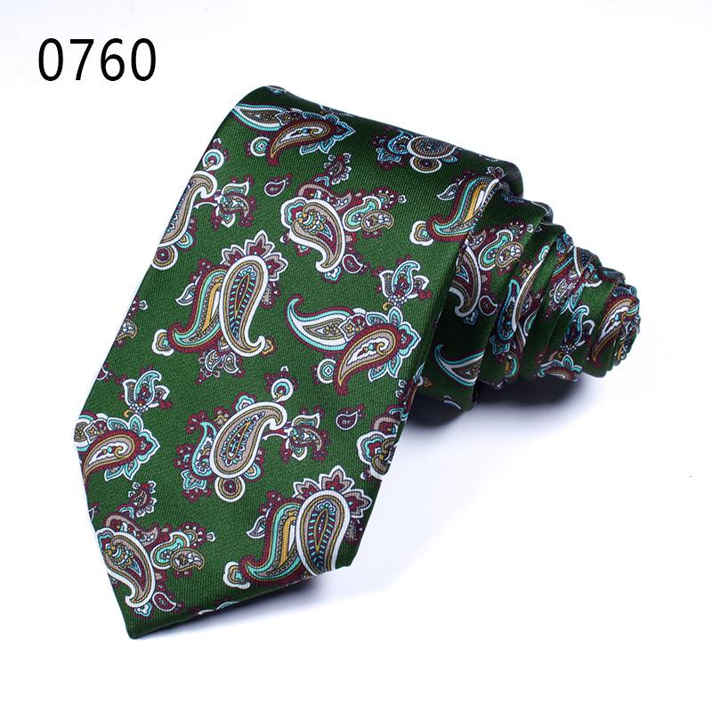 Cravată cu flori de caju Mătase imitație Cravată pentru bărbați Mătase poliester Cravată imprimată