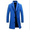 2024 Men's Solid Color Single-Breasted Wool Trench Coat