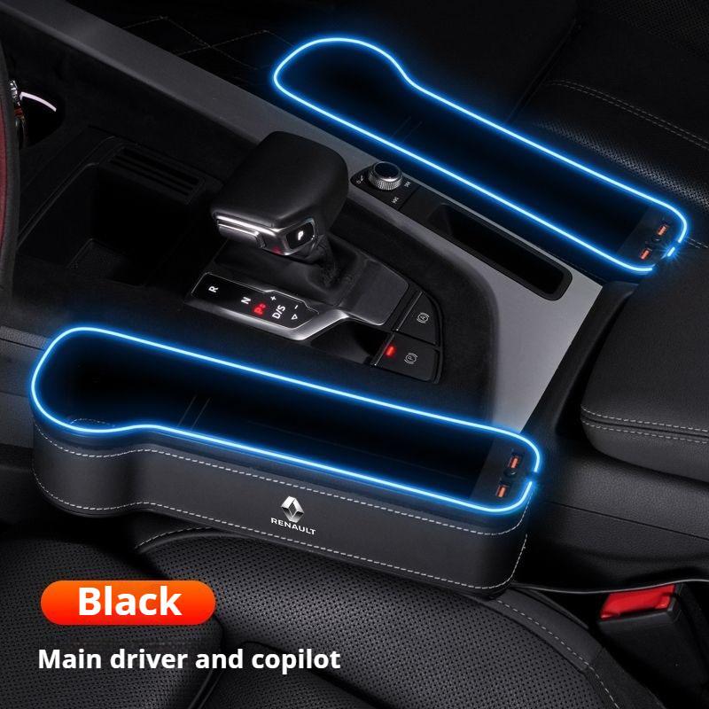 For Renault 2026 Nye hjulkapsler Sete Sideoppbevaringslomme for Bilsete Gapfyllerboks For Renault Megane 2 3 Clio Scenic Duster Kap