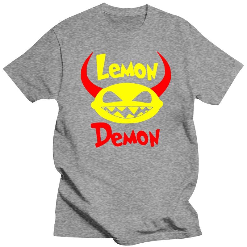 

2025 Вінтажна футболка Lemon Demon Slim Fit 7DMN DMN Подарунок на Різдво Хелловін Футболки для чоловіків S сірий