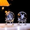 Enchanting 3D Moon & Stars Laser-Engraved Crystal Ball - Perfect For Home, Office, Or Cafe Decor   Ideal For Living Room, Desk D