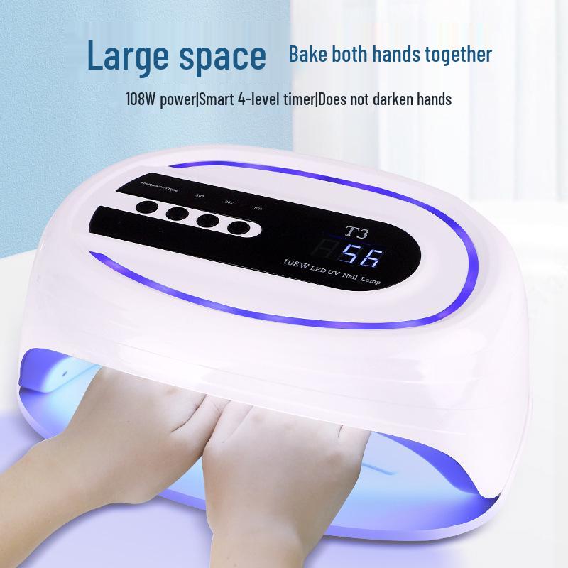 High-Power LED Smart Sensing Quick-Dry Nail Lamp with Double-Hand Capacity