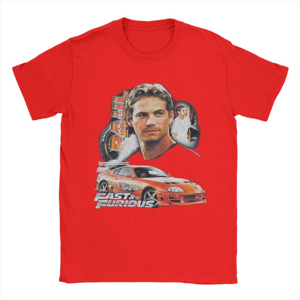 Unisexs Paul Walker T Shirts  Pure Cotton Clothes Novelty Short Sleeve Crewneck Tees Adult TShirts