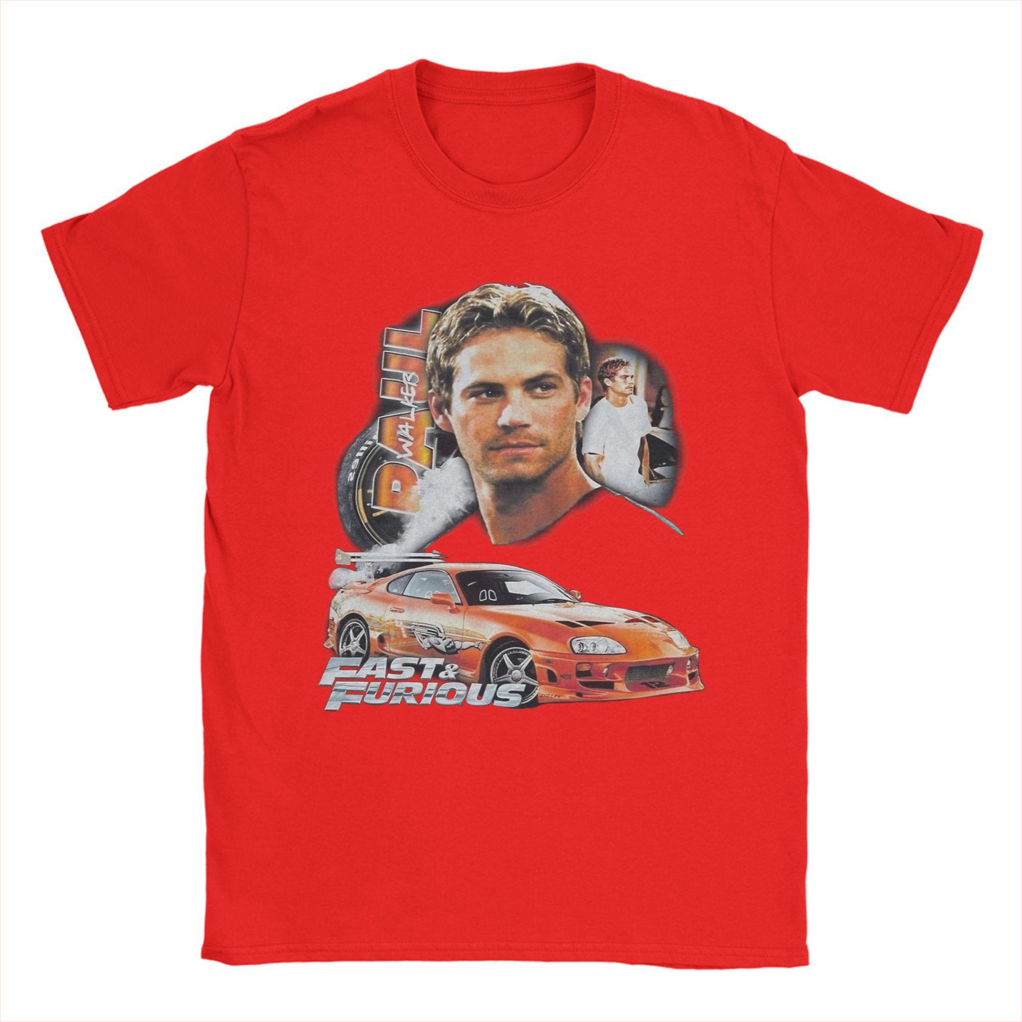 Unisexs Paul Walker T Shirts Pure Cotton Clothes Novelty Short Sleeve Crewneck Tees Adult TShirts S