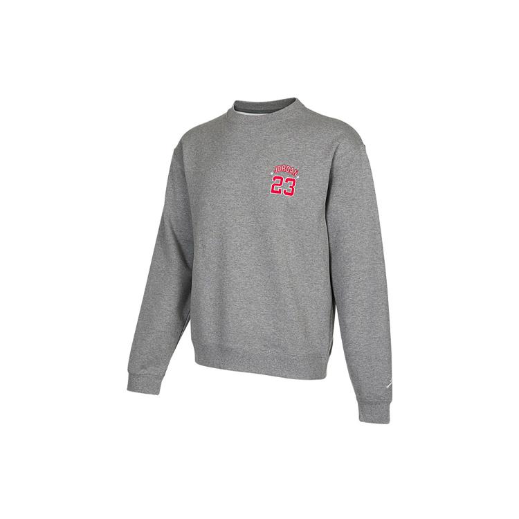 Jordan Sweatshirts Men s Gray Crew Neck Moderate Regular DR6421-091 XL