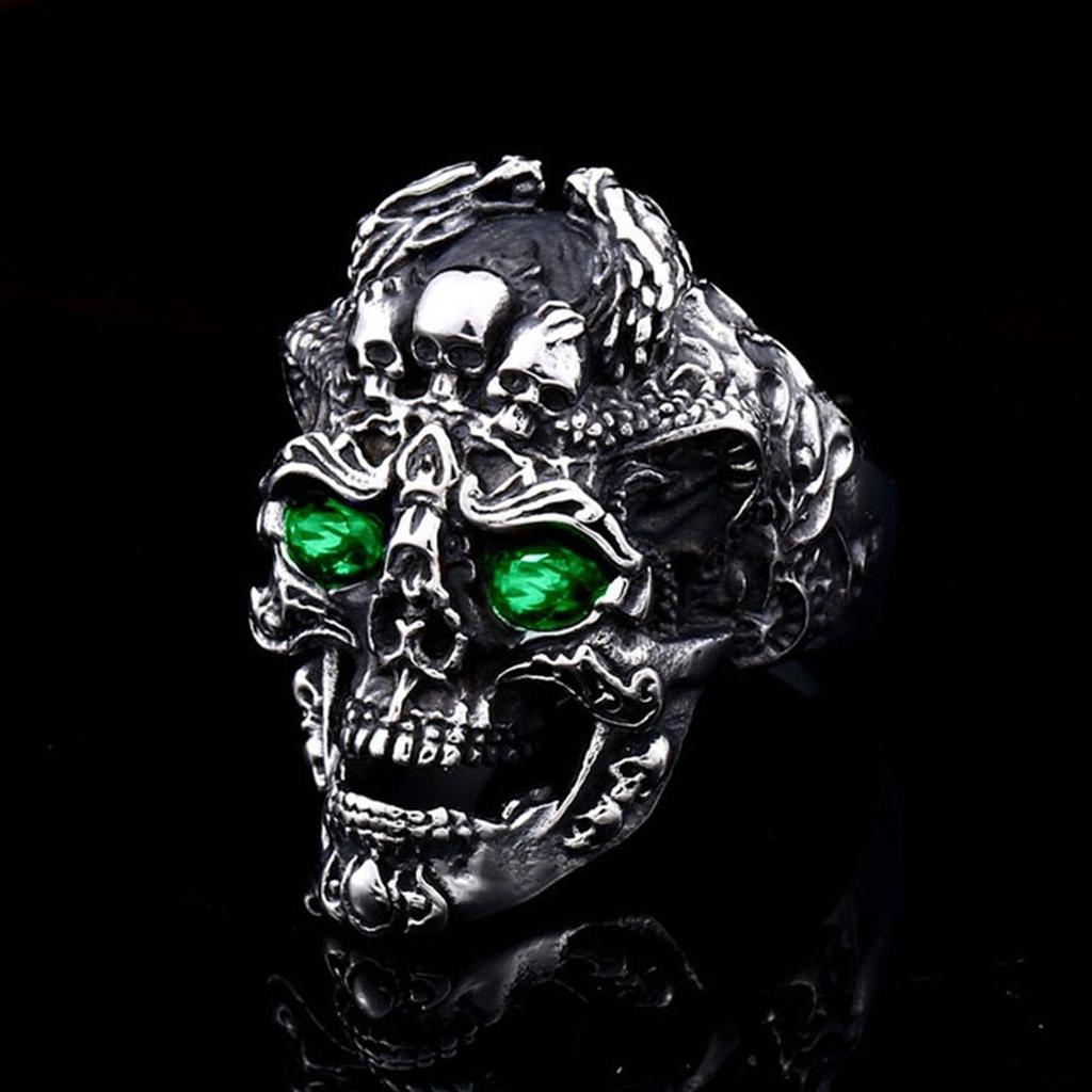 Skull Opening Rings Finger Rings Skull Adjustable Rings Eye Catching Open Rings