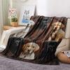 Dog Print Flannel Blanket, High Quality Comfortable for All Seasons, Home Decor, Warmth and Comfort, Perfect for Christmas Gifts