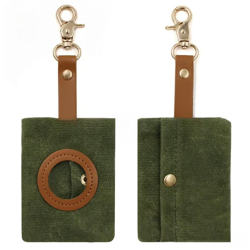 

Тримач для пакетів для собачих фекалій, повідець, полотно, регульований, міні, дорожній, мішок для сміття, диспенсер для пакетів для собачих фекалій, інструменти для прибирання, портативні зелений