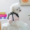 1-piece Pet Clothes, Dogs, Cats, Autumn and Winter Fleece Thickened Warm Vest, Pink and White Splicing Sleeveless Zipper Clothes