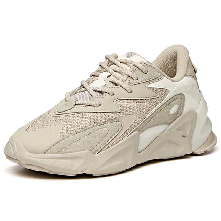 Anta Pulse Fabric Synthetic Leather Comfortable Versatile Slip Resistant Durable Lightweight Low Top Sneakers Men sneakers Gray 912048850-3