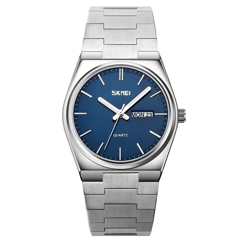 SKMEI 9288 Man Reloj Hombre Casual Quartz Clock Male Full Steel Time Week Sports Watch Mens Waterproof Business Wristwatches