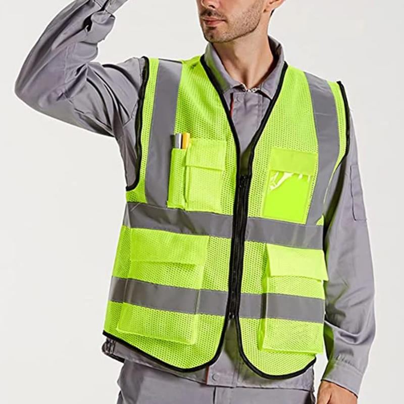 Colete refletivo de alta visibilidade, roupas de trabalho, motocicleta, ciclismo, esportes, roupas de segurança refletivas ao ar livre, jaqueta refletiva