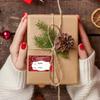 1 Roll Christmas Gift Tags Stickers Gift Labels Traditional Design Self Adhesive Stickers Present Tags