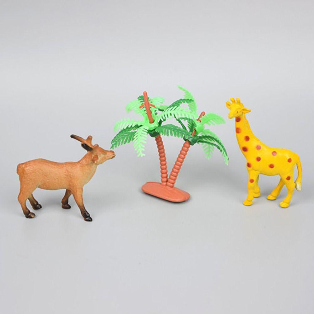 12PCS Multicolor Mini Dinosaur Action Figure Farm Animal Safari Animal Toys  Early Learning