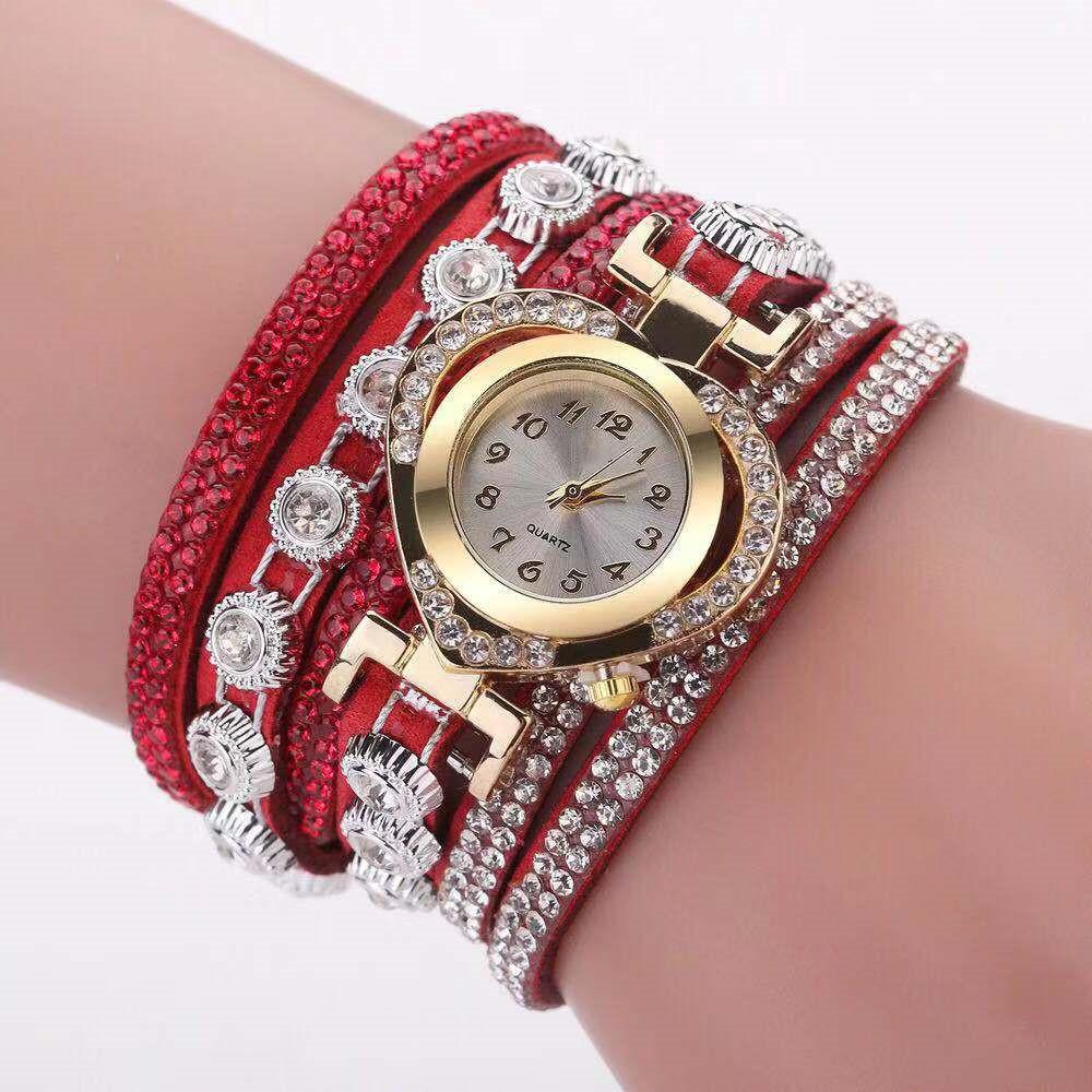 Women S Watch Wis Women S Fashion Watch Personalized Love Diamond-Encrusted Dial Multi-Color Bracelet Watch