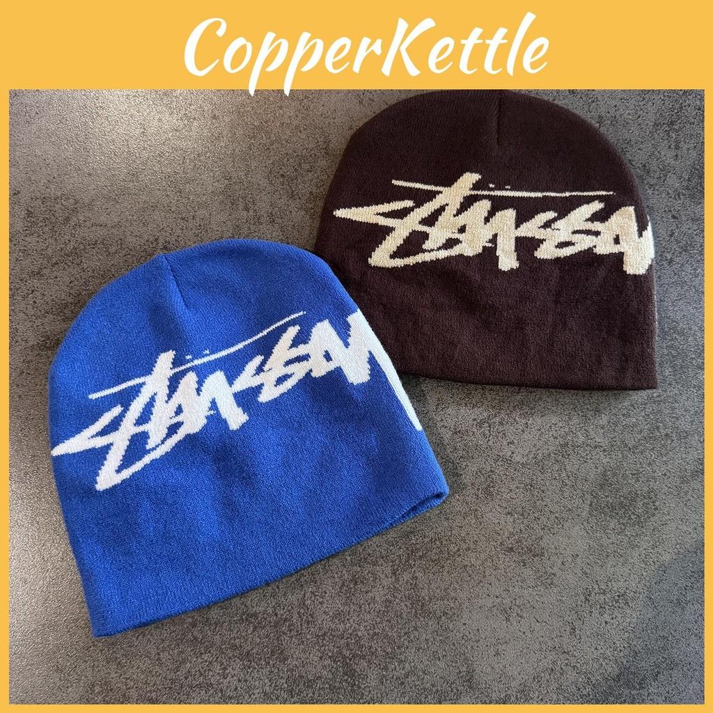 Color Solid Letter Pattern Neutral Casual Warm Knitted Hat For Autumn Winter And