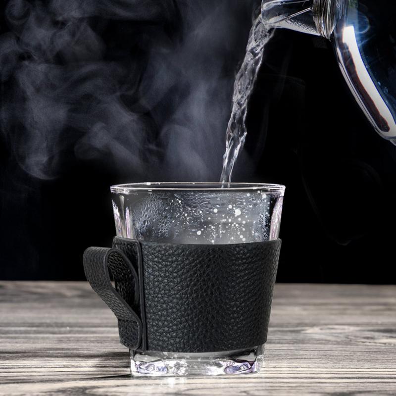 Obaly na láhve Obaly na hrnky Pro horké nápoje Izolovaný obal na hrnek PU kůže Obal na nápojový hrnek Opakovaně použitelný Obal Ochrana rukou