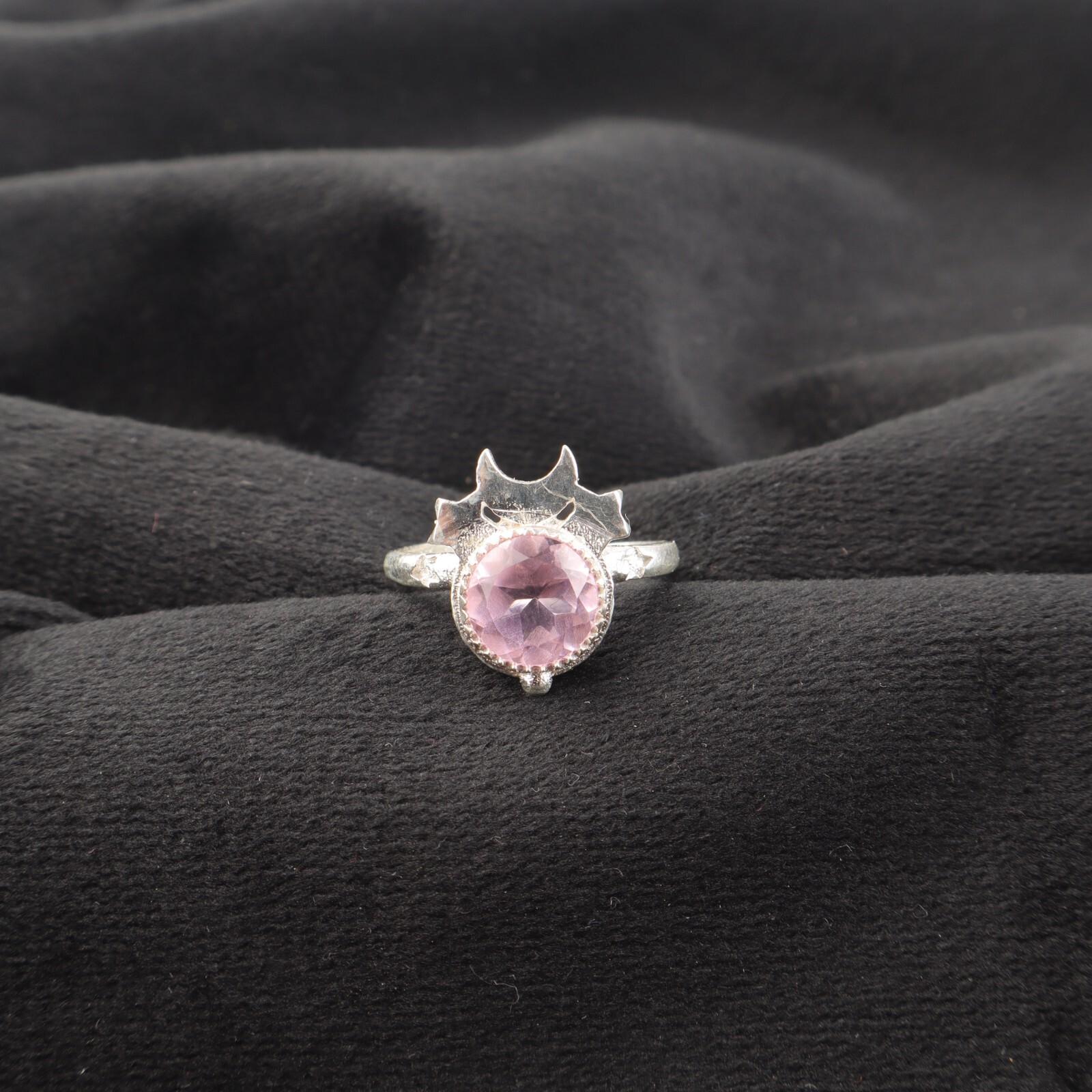 

Морганит Драгоценный камень 925 Стерлинговое серебро Ювелирные изделия Ручной работы Кольцо для свадебного подарка RR-67-8 4.25