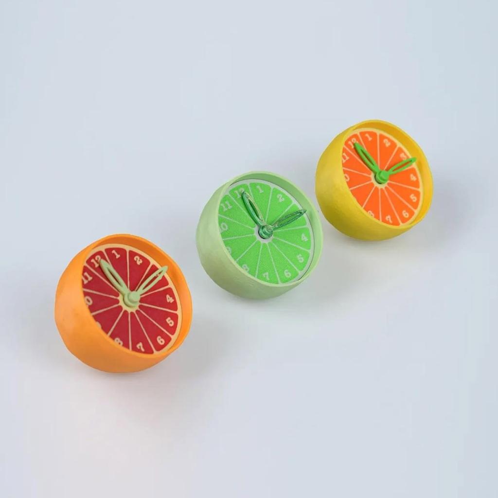 3D Printed Clock, Unique Fruit-Inspired Wall Clock, Modern Home Decor, Colorful And Stylish For Kitchen, Living Room & Offices